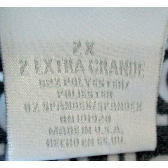 Worthington Women's Plus Short Sleeve Black & White Stretch Shirt Size 2X - Picture 9 of 10